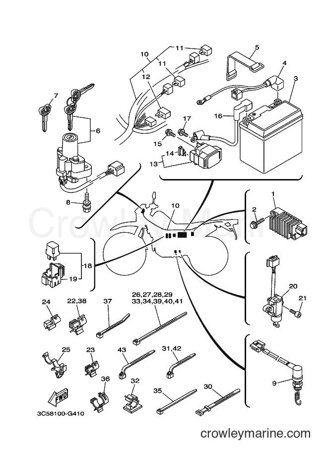 2009 Dirt Bike XT250 - XT250 (3C5F) [010] - ELECTRICAL 1