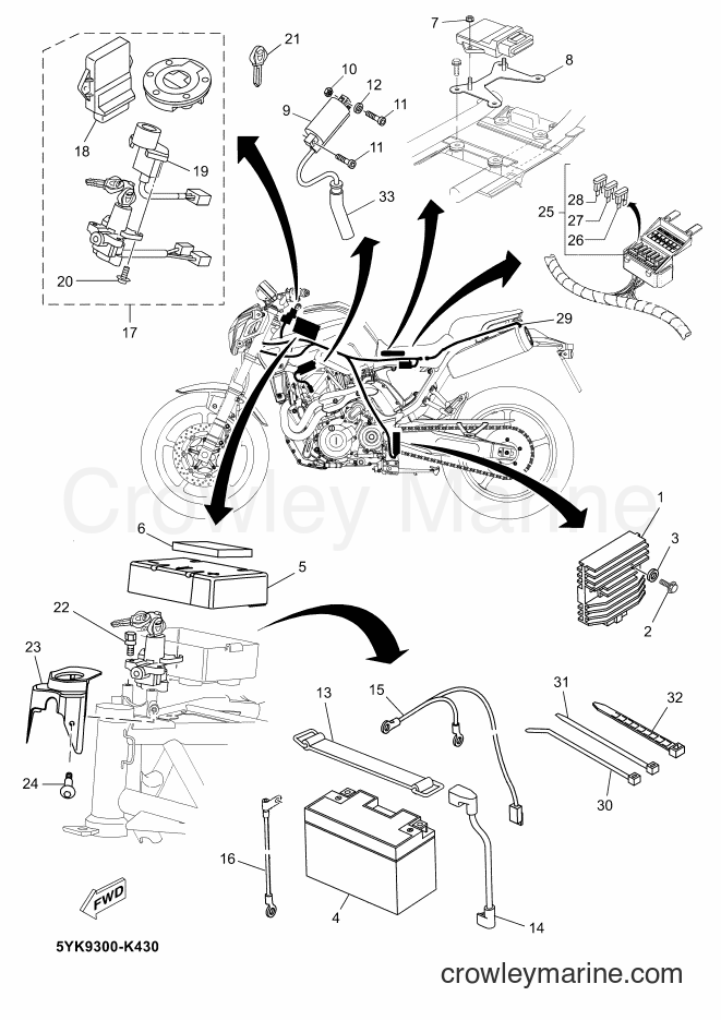 2012 Street Bike MT03 - MT03 (2BF1) [030] - ELECTRICAL 1