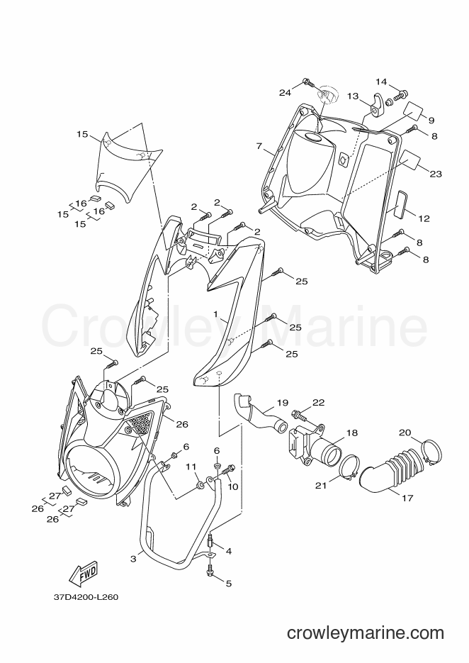 Yamaha Motors YW125 (37D4) [010] - LEG SHIELD