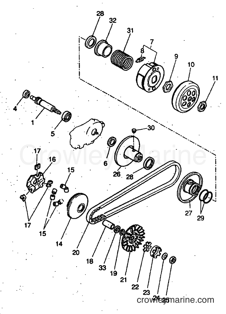 1999 Scooter YH50 - YH50 (5FV1) [020] - CLUTCH
