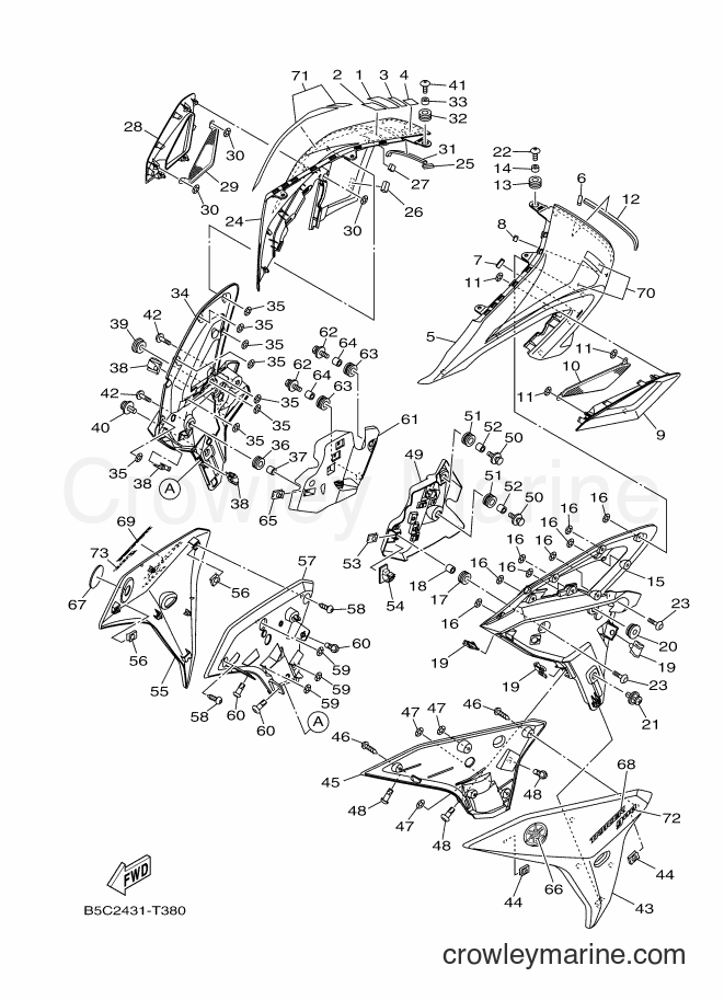 Yamaha Motors MTT850 (B5C2) [010] - COWLING