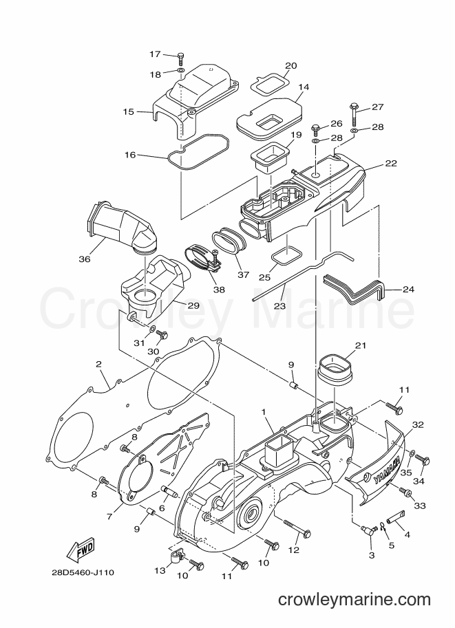 2011 Scooter AL115C - AL115C (28D7) [010] - CRANKCASE COVER 1