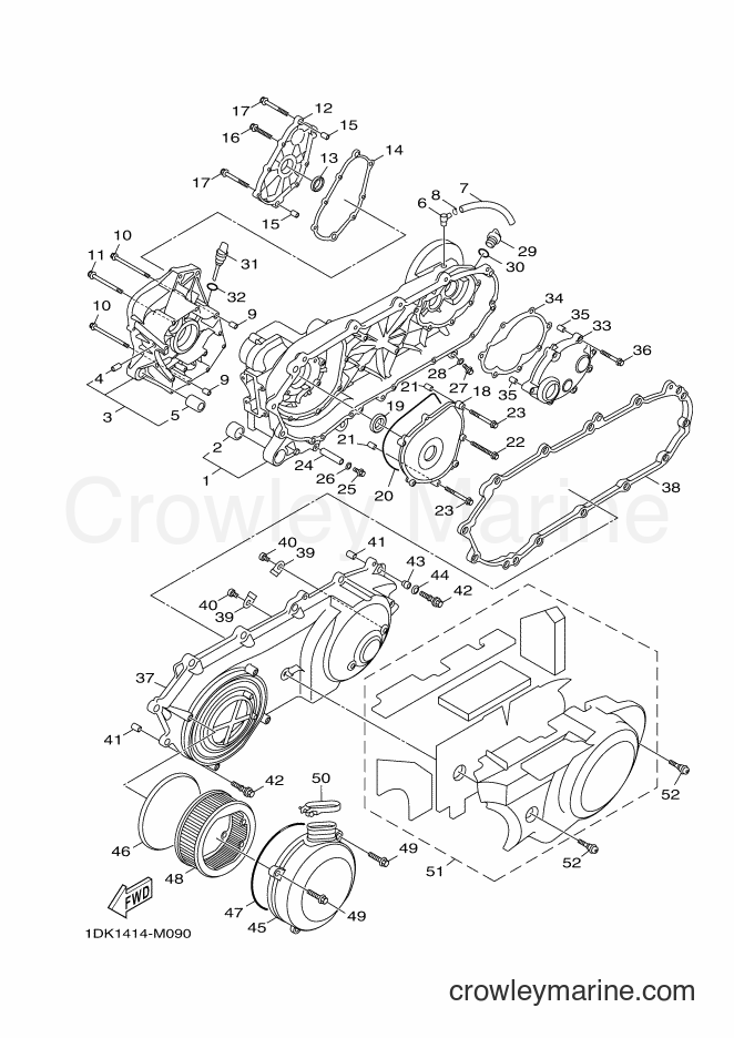 Yamaha Motors XC155G (2SW4) [010] - CRANKCASE