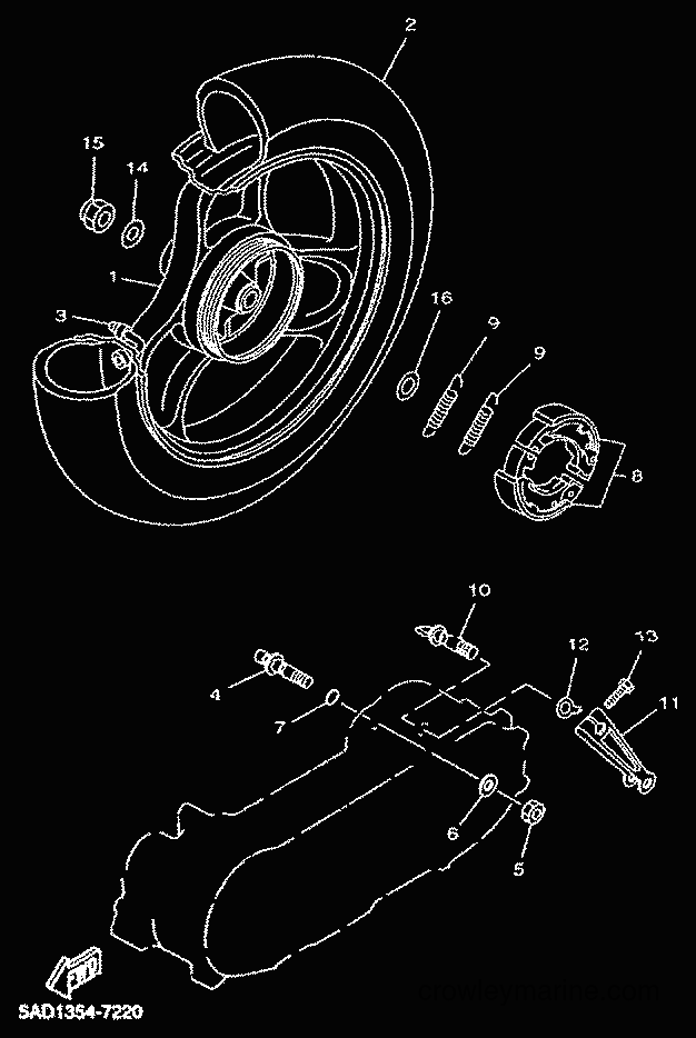 2001 Scooter YN50 - YN50 (5BV7) [010] - REAR WHEEL
