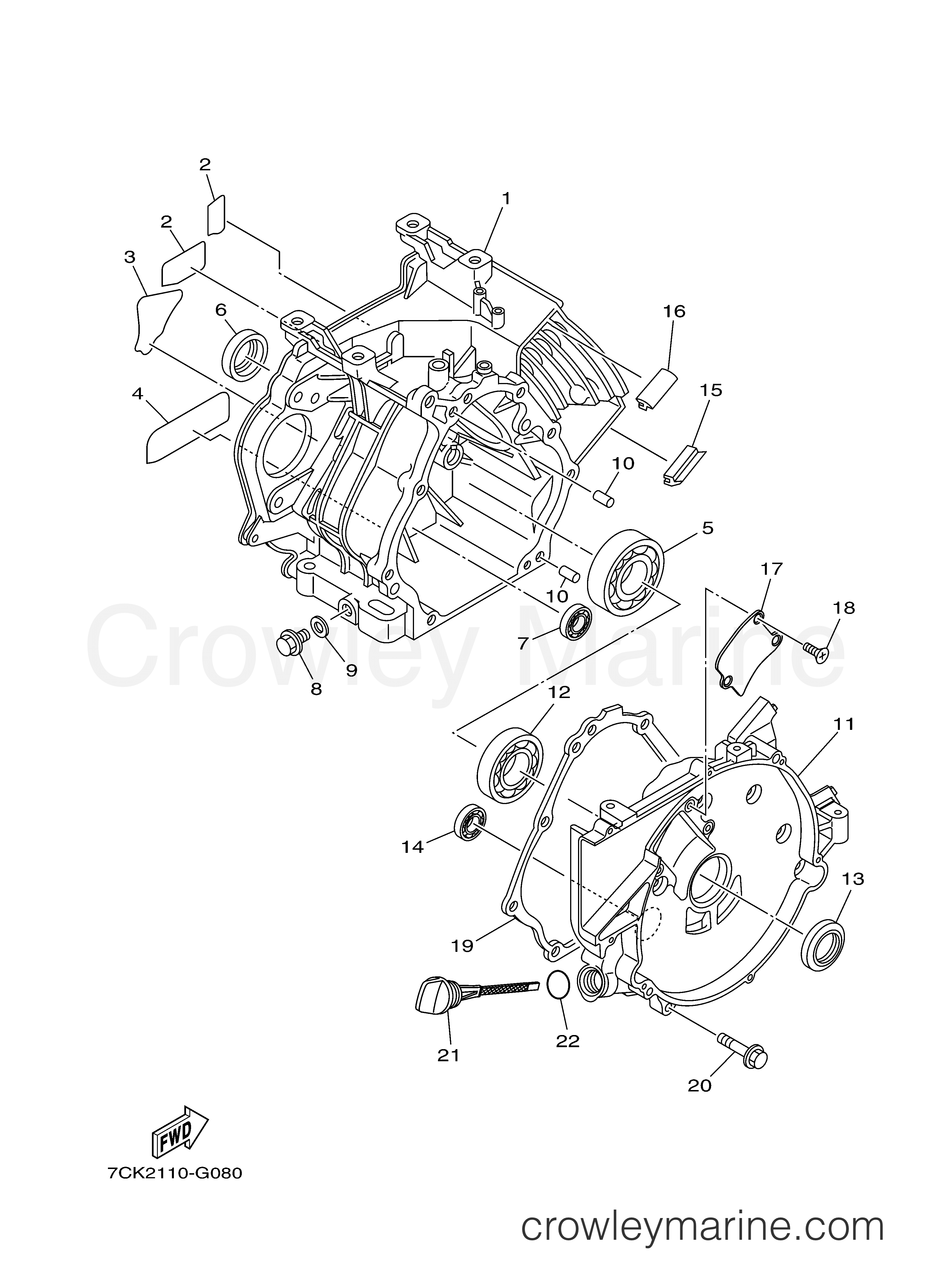 Yamaha Motors EF6300ISDE - CRANKCASE
