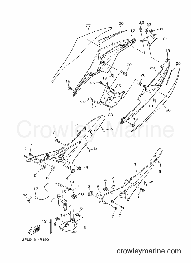 Yamaha Motors YZF-R15 (2PL5) [010] - SIDE COVER