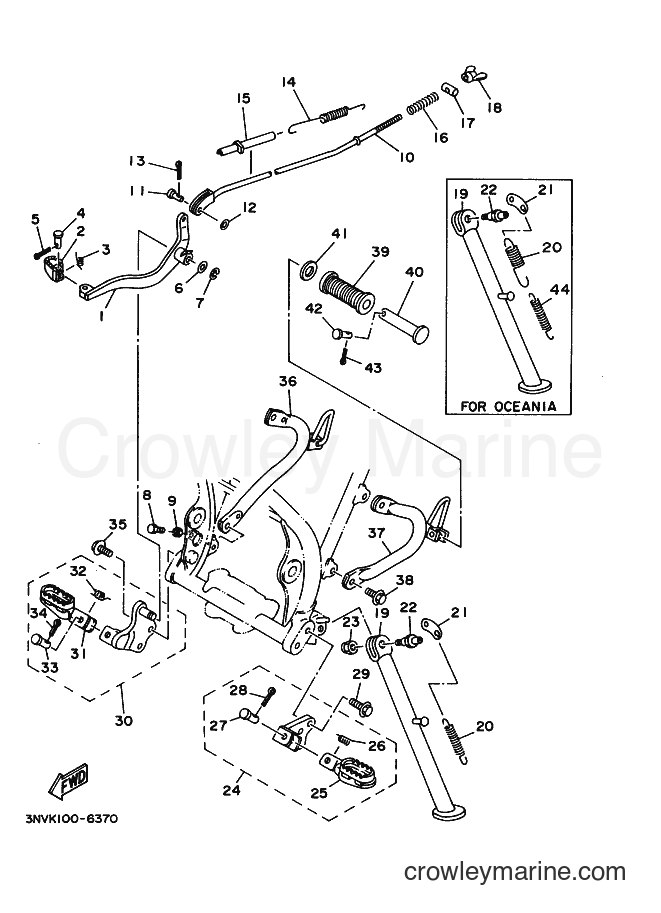 2001 Dirt Bike XT350 - XT350 (5LJ3) [010] - STAND & FOOTREST