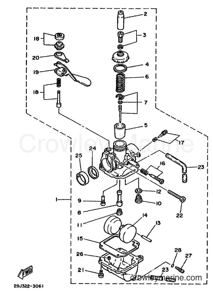 1986 Scooter DT50 - DT50 (29J) [999] - CARBURETOR