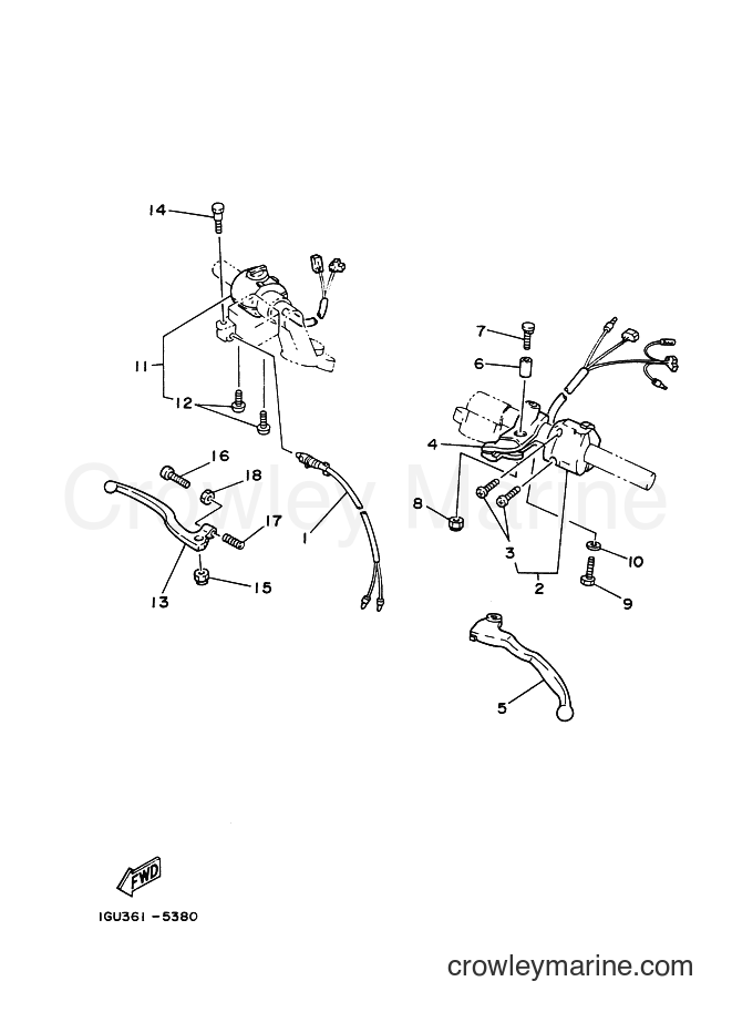 1986 Street Bike RD125LC - RD125LC (1GU) [999] - HANDLE SWITCH & LEVER