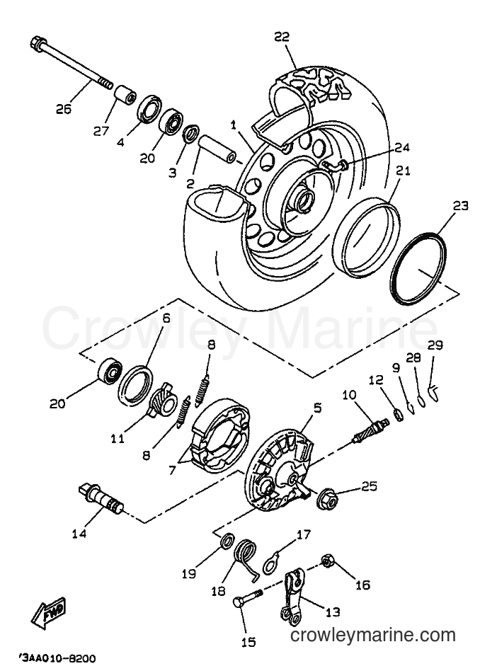 1992 Scooter CW50 - CW50 (4BY2) [999] - FRONT WHEEL