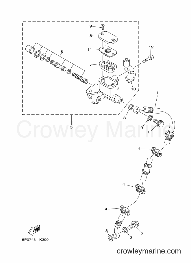 2011 Scooter AT135 - AT135 (5P07) [010] - FRONT MASTER CYLINDER