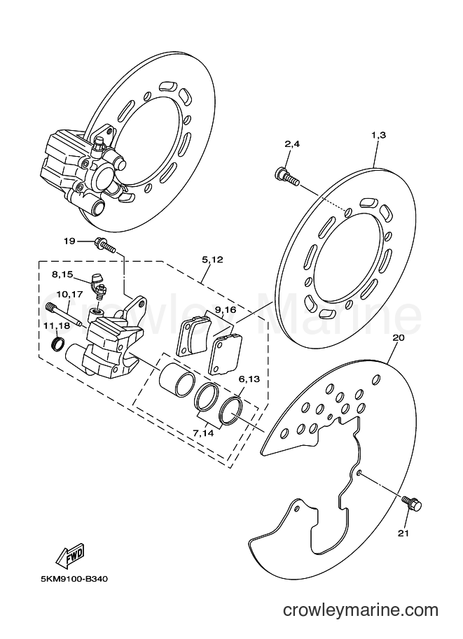 2006 ATV YFM660FWA - YFM660FWA (2C6F) [010] - FRONT BRAKE CALIPER
