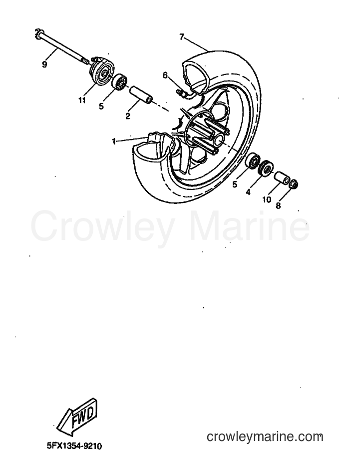 1999 Scooter CW50RS - CW50RS (5FX7) [010] - FRONT WHEEL
