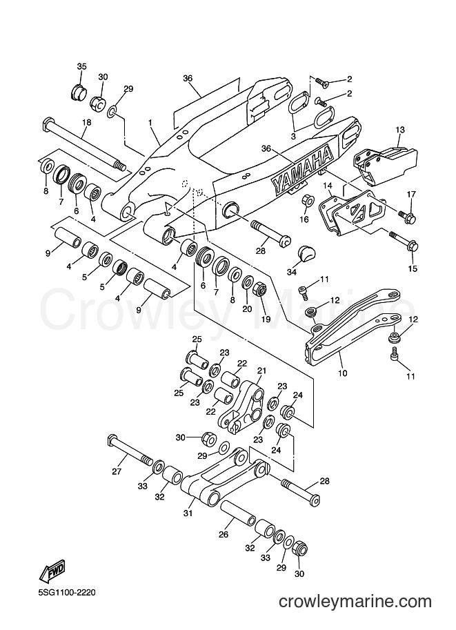 2002 Dirt Bike WR250F - WR250F (5PH6) [080] - REAR ARM