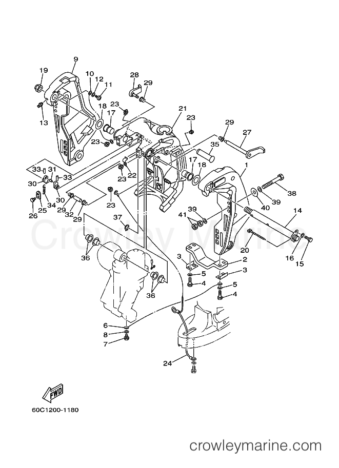 Yamaha Motors F100B (60C7) [140] - BRACKET 1