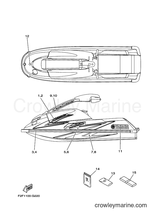 Yamaha Motors ENG FOR SJ700B (F2F) (6BAB) [010] - GRAPHICS