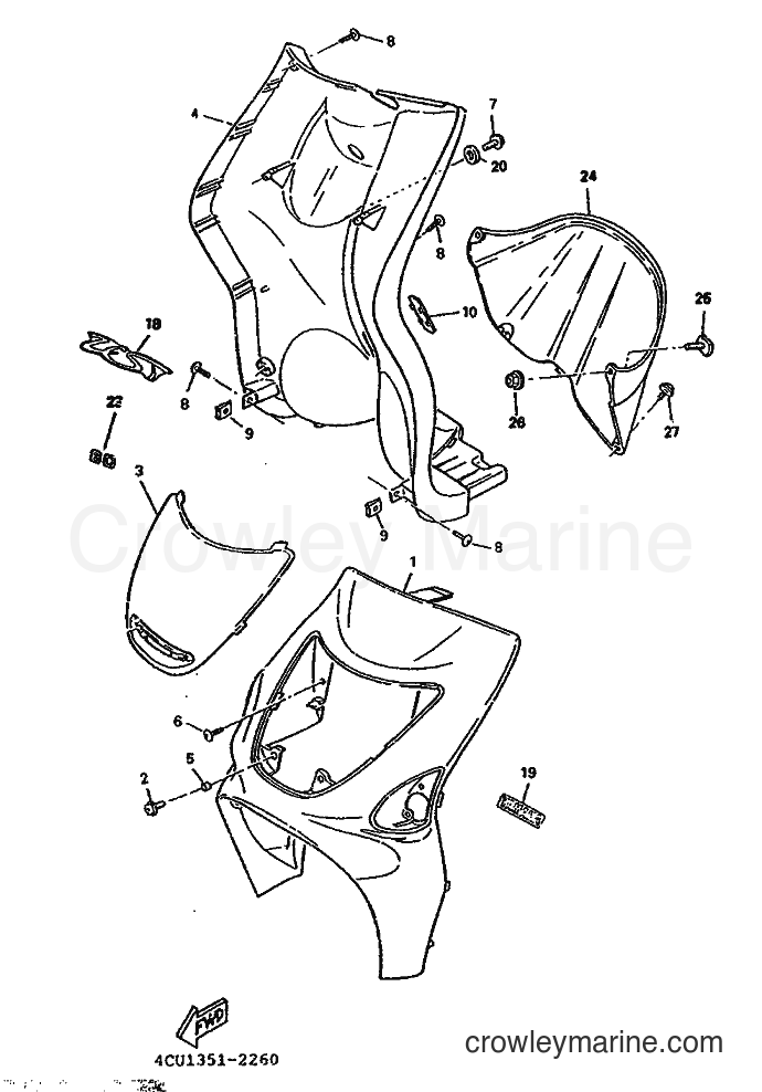 1995 Scooter YE80 - YE80 (4JC4) [999] - LEG SHIELD