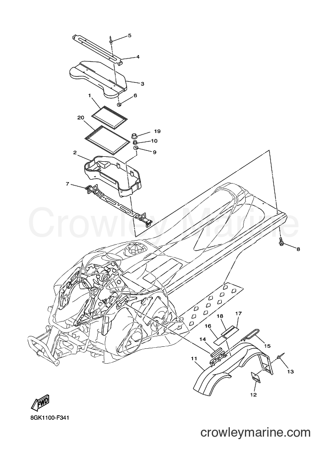 Yamaha Motors RT50FX (8GN2) [010] - GUARD & LUGGAGE BOX