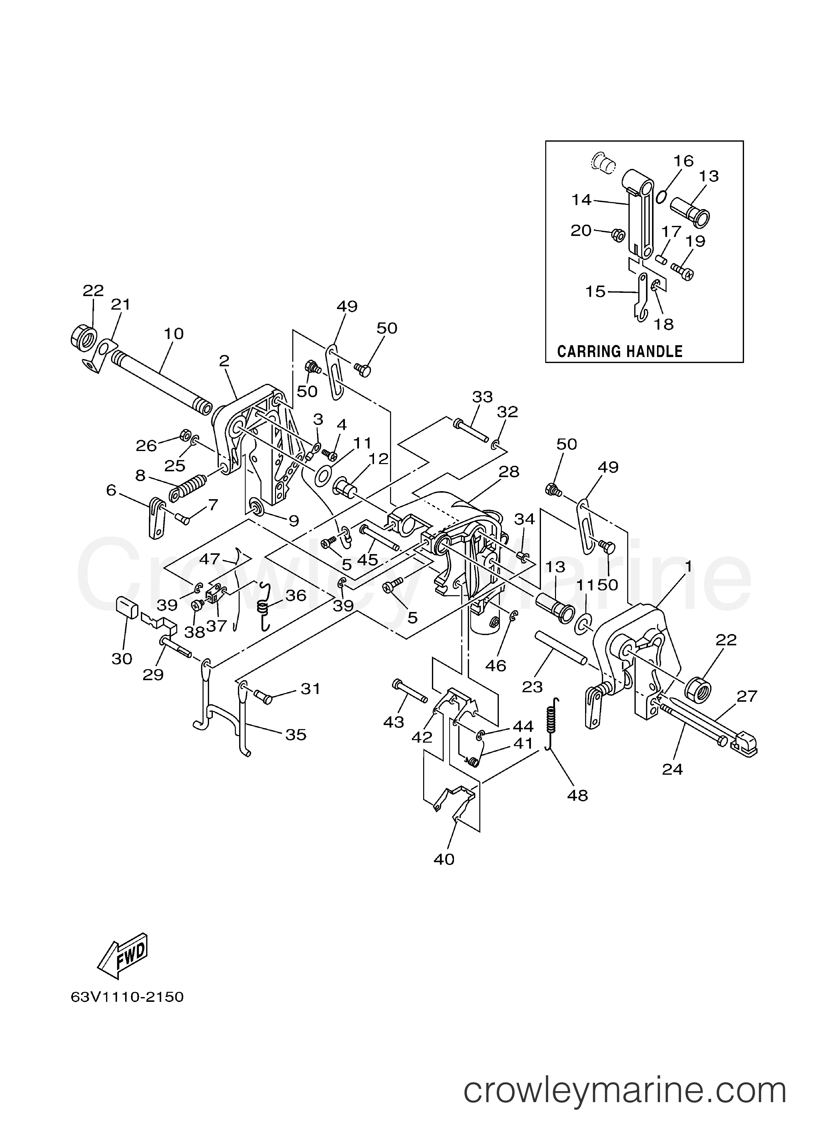 Yamaha Motors 9.9MSHB - BRACKET 1