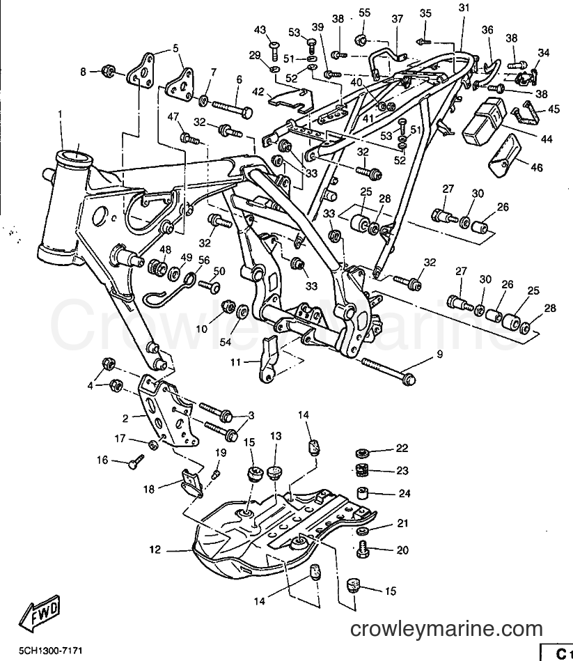 1999 Dirt Bike TT600R - TT600R (5CH2) [040] - FRAME