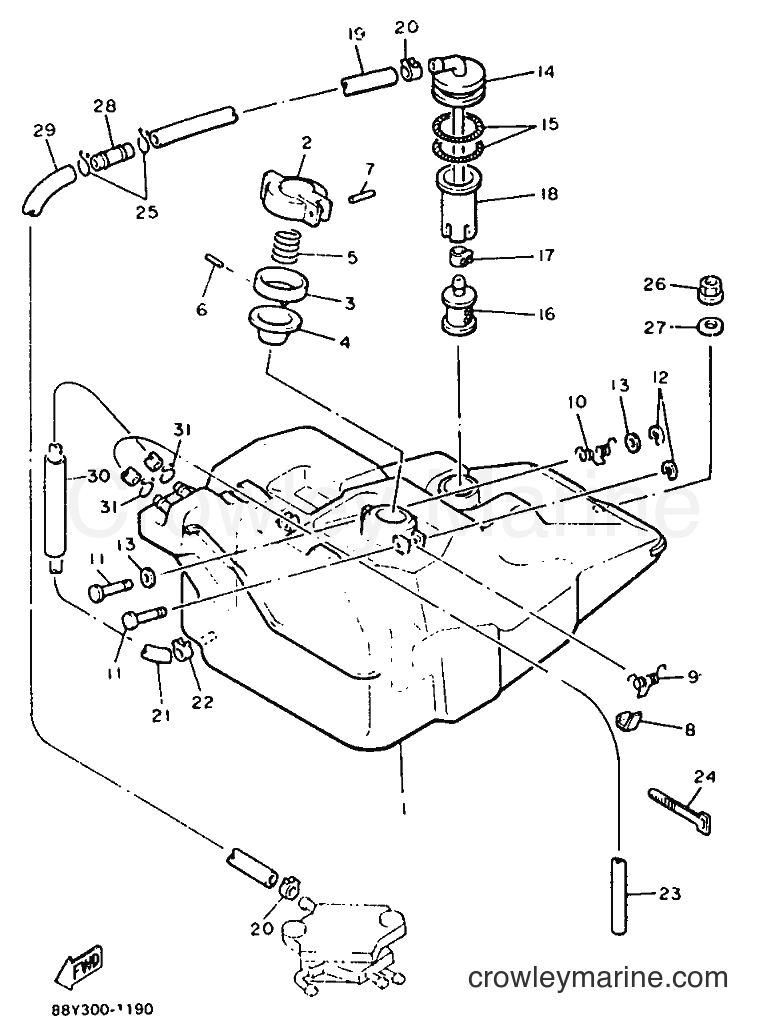 1991 Snowmobile PZ480STR - PZ480STR (88Y1) [999] - FUEL TANK
