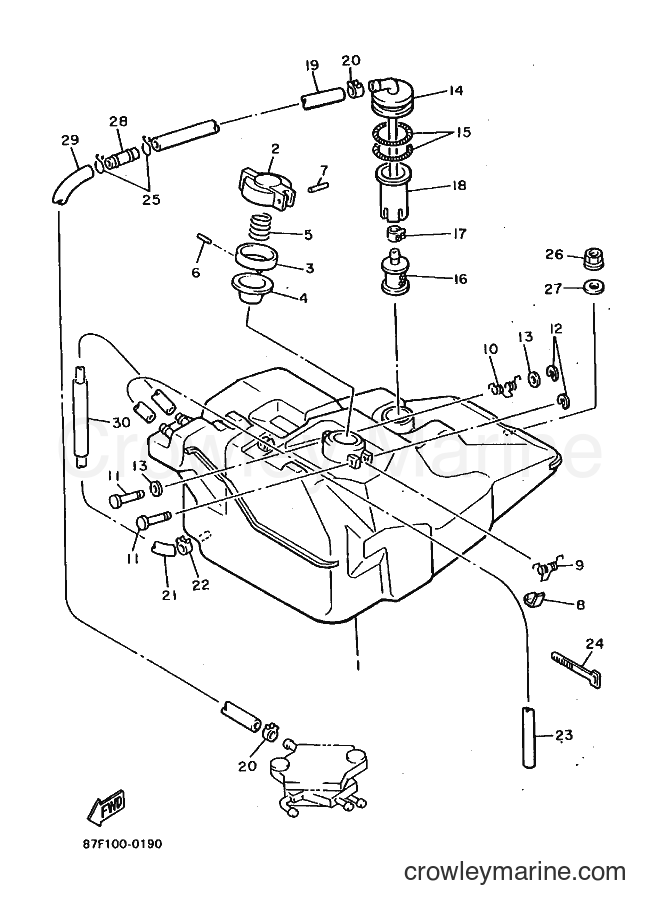 1991 Snowmobile PZ480 - PZ480 (88F1) [010] - FUEL TANK