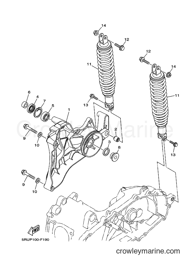 2007 Maxi-Scooter YP400 - YP400 (5RUP) [010] - REAR ARM & SUSPENSION