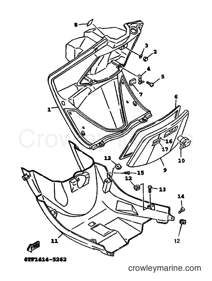1999 Scooter XC125TR - XC125TR (4THF) [010] - LEG SHIELD
