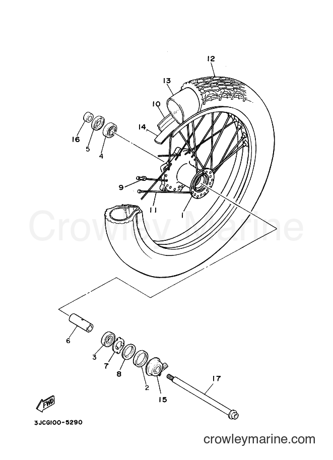 Yamaha Motors XV535 (4YHB) [070] - FRONT WHEEL