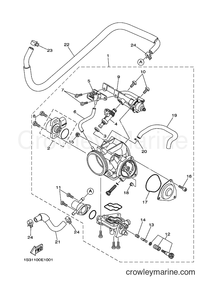 2007 ATV YFM700R - YFM700R (1S3B) [010] - THROTTLE BODY ASSY 1