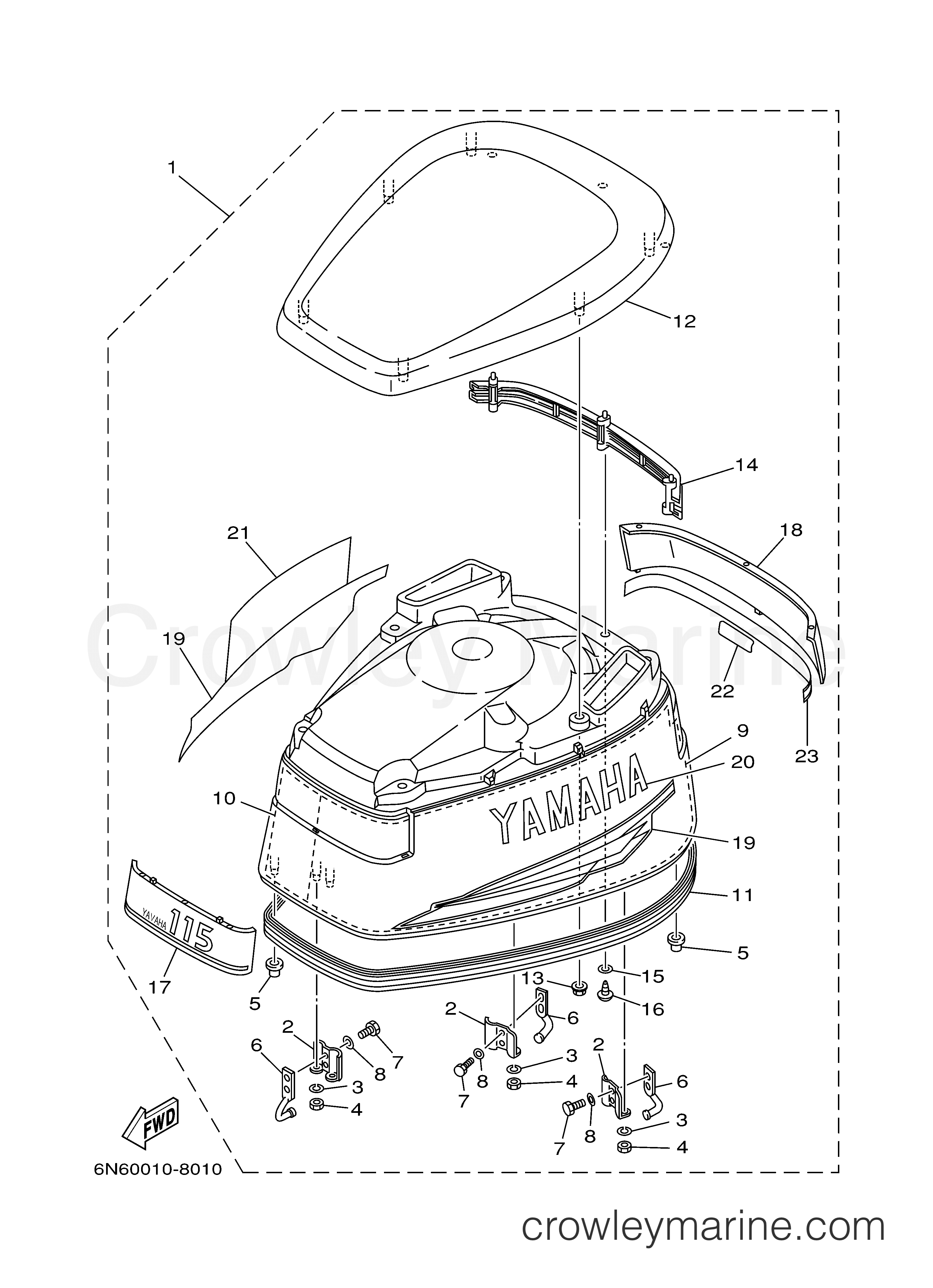 Yamaha Motors L130TXRZ - TOP COWLING