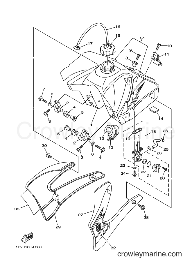 2007 Dirt Bike TT-R125E - TT-R125E (1B2L) [010] - FUEL TANK