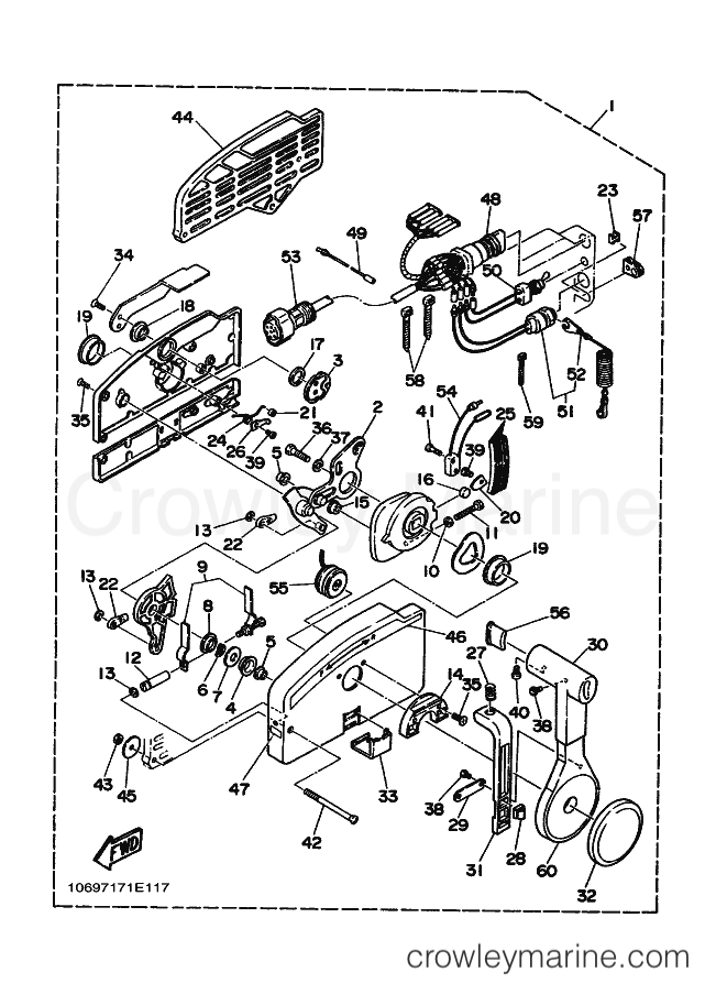 Yamaha Motors CV55ED (6970) [010] - REMOTE CONTROL ASSY
