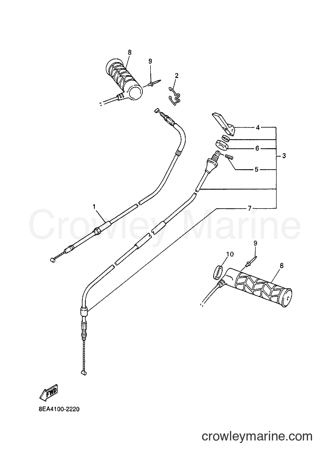 Yamaha Motors SX600 (8EA4) [020] - CONTROL CABLE