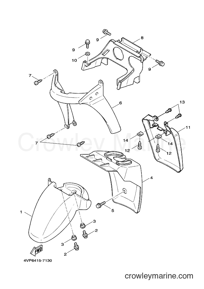 1999 Scooter YW100 - YW100 (4VPH) [010] - FRONT FENDER