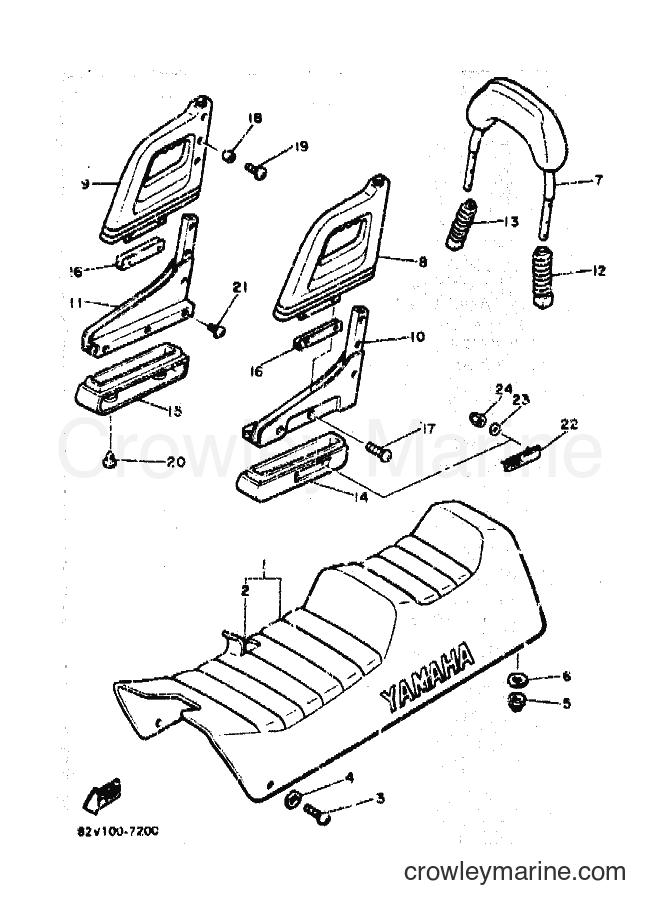 1988 Snowmobile XL540 - XL540 (83W0) [030] - SEAT