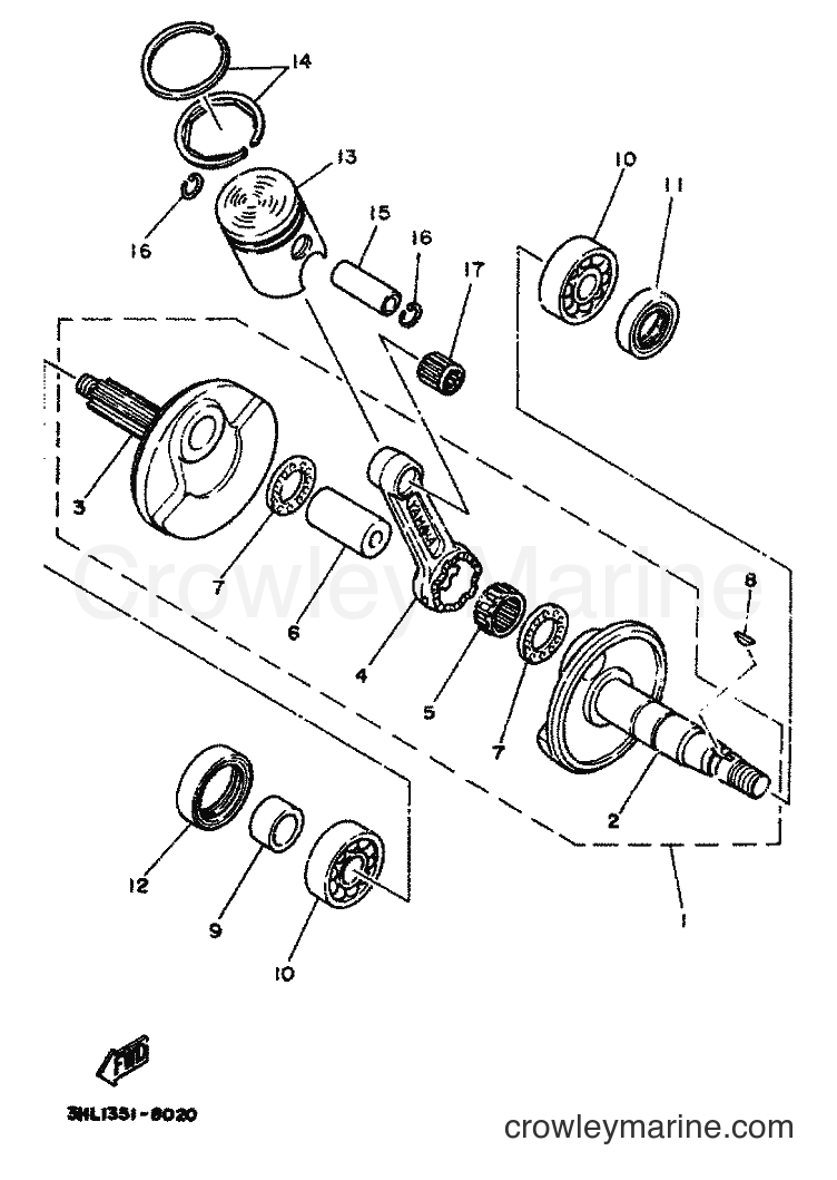 1991 Scooter DT50R - DT50R (4CT2) [999] - CRANKSHAFT & PISTON