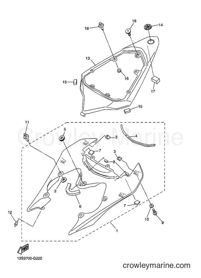 Yamaha Motors YZF-R6 (13S5) [010] - SIDE COVER