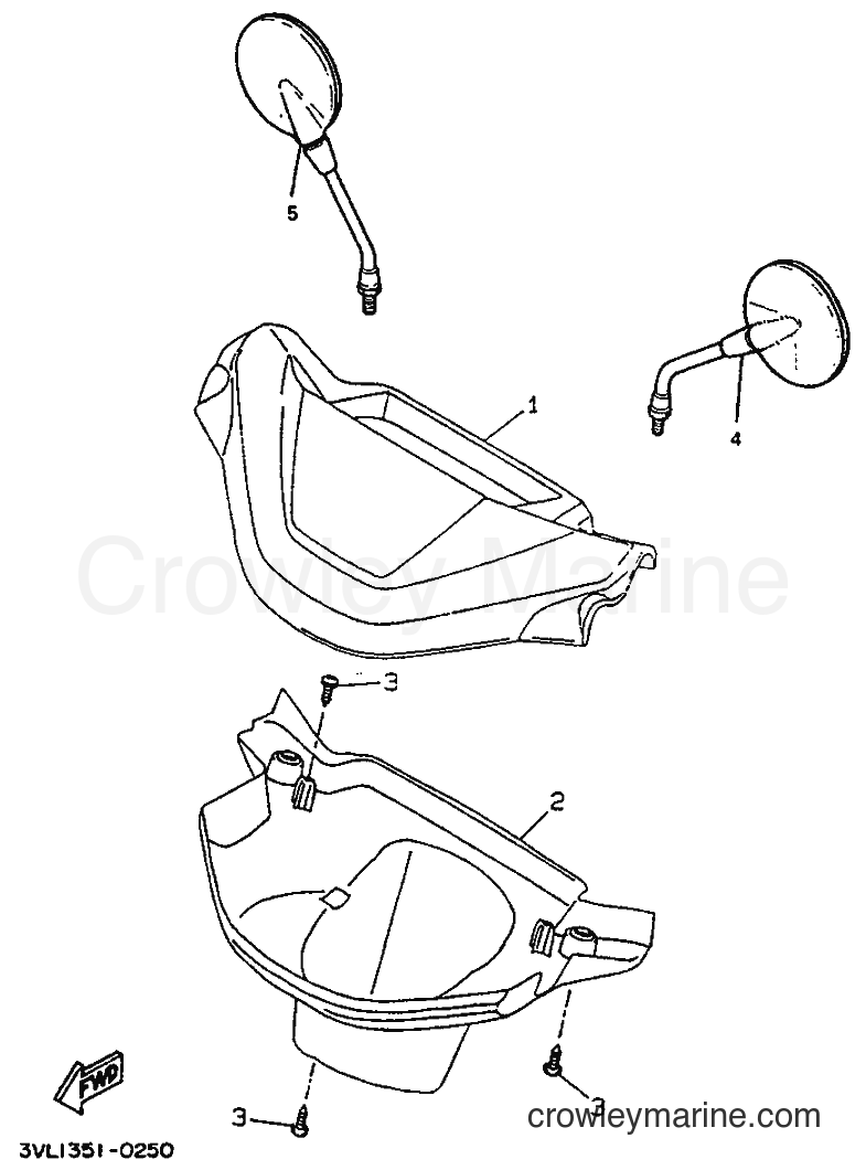1992 Scooter CW50 - CW50 (4CA3) [999] - COWLING 3