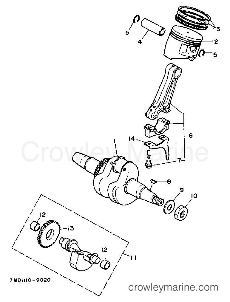 Yamaha Motors EF6000E - CRANKSHAFT PISTON