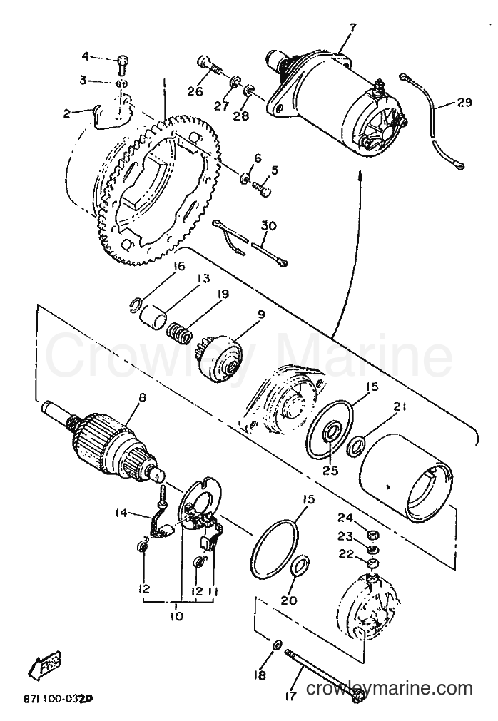 1990 Snowmobile ET400 - ET400 (85U2) [020] - STARTING MOTOR