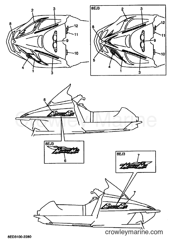 Yamaha Motors VX700LT (8ED3) [030] - EMBLEM