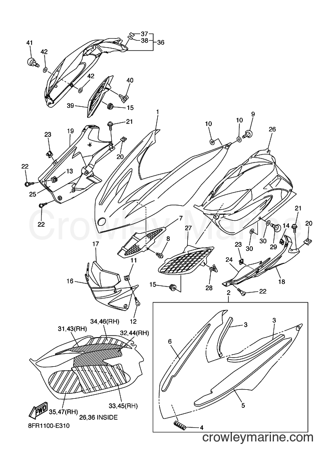 2008 Snowmobile RX10M - RX10M (8FS5) [020] - SHROUD