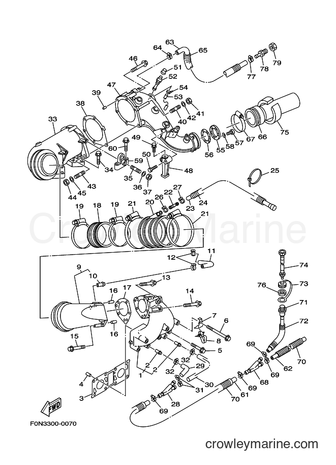 Yamaha Motors JET FOR WB800 (67U1) [010] - EXHAUST 1