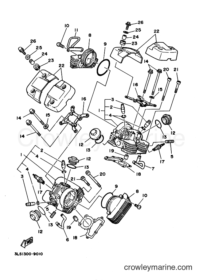 1998 Cruiser XV250S - XV250S (3LSL) [020] - CYLINDER HEAD