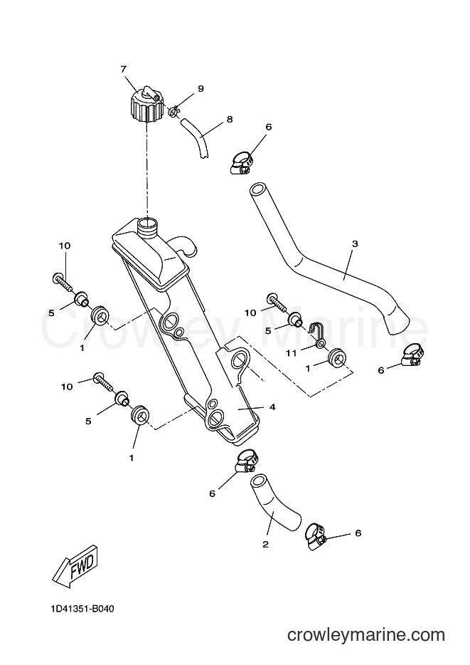 2008 Scooter DT50R - DT50R (13C4) [020] - RADIATOR & HOSE