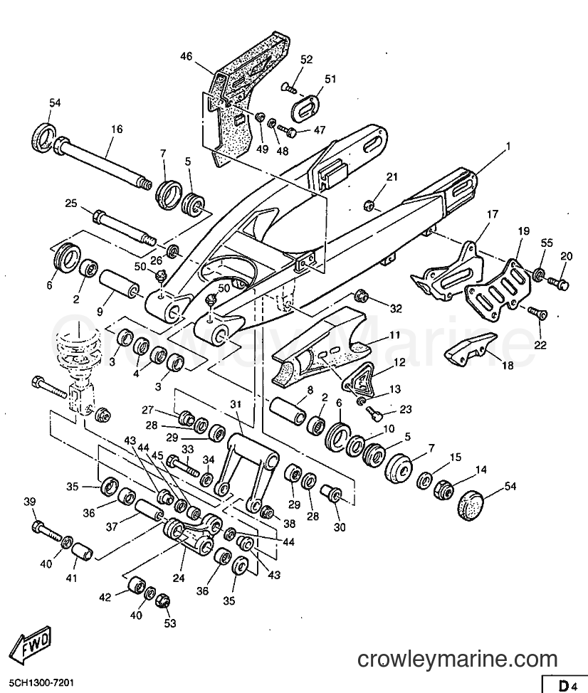 1999 Dirt Bike TT600R - TT600R (5CH2) [050] - REAR ARM