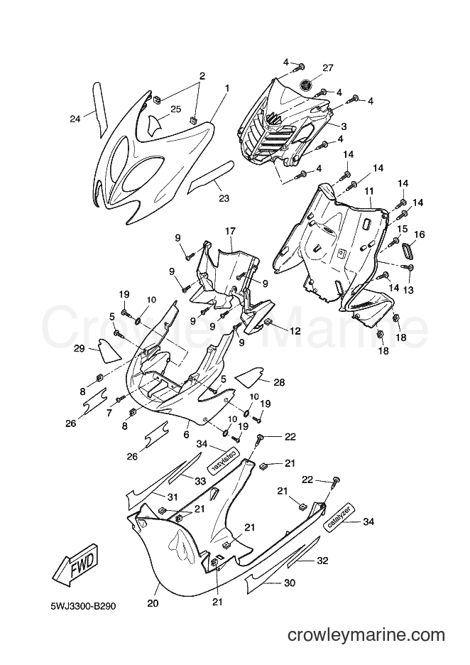 2003 Scooter YQ50L - YQ50L (5WJ3) [080] - LEG SHIELD