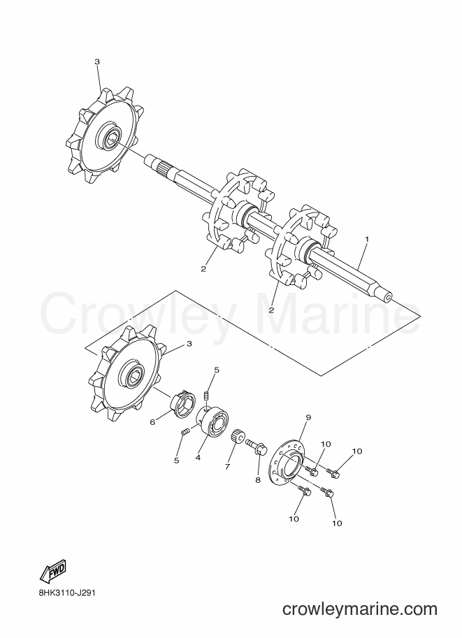 2011 Snowmobile RFX10RSS - RFX10RSS (8HK6) [010] - TRACK DRIVE 1