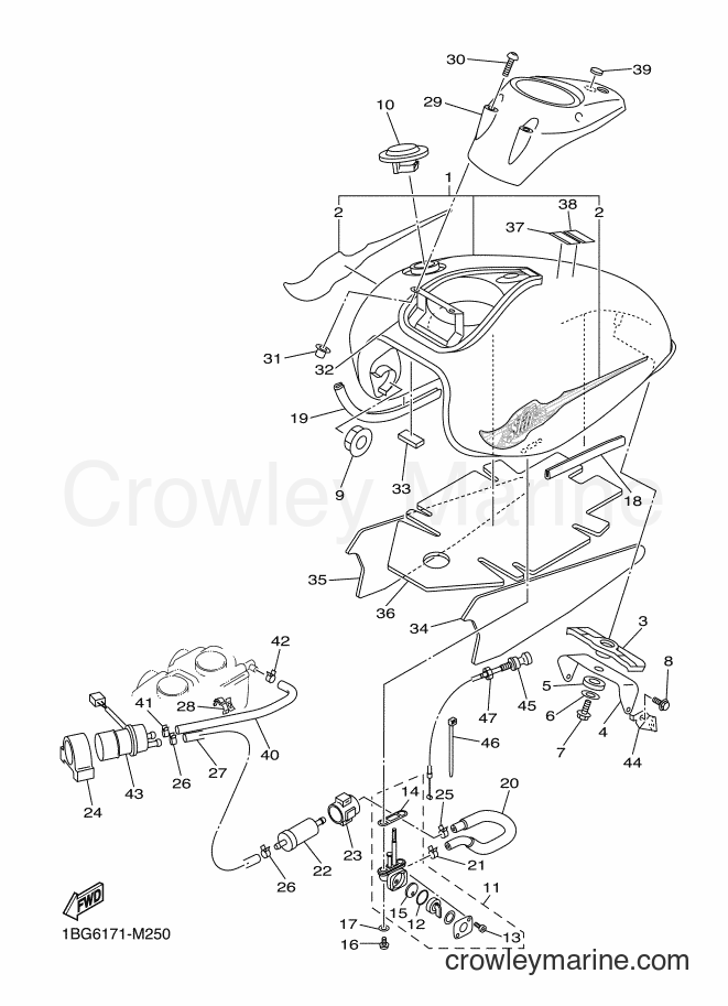 2014 Cruiser XVS650A - XVS650A (1BFC) [010] - FUEL TANK